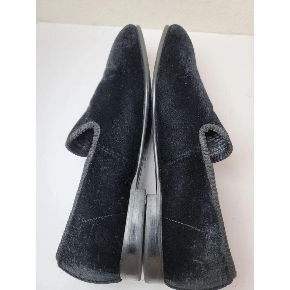 Tallia Enrico Men‎ Black Velvet Slip-On Loafers Size 8.5